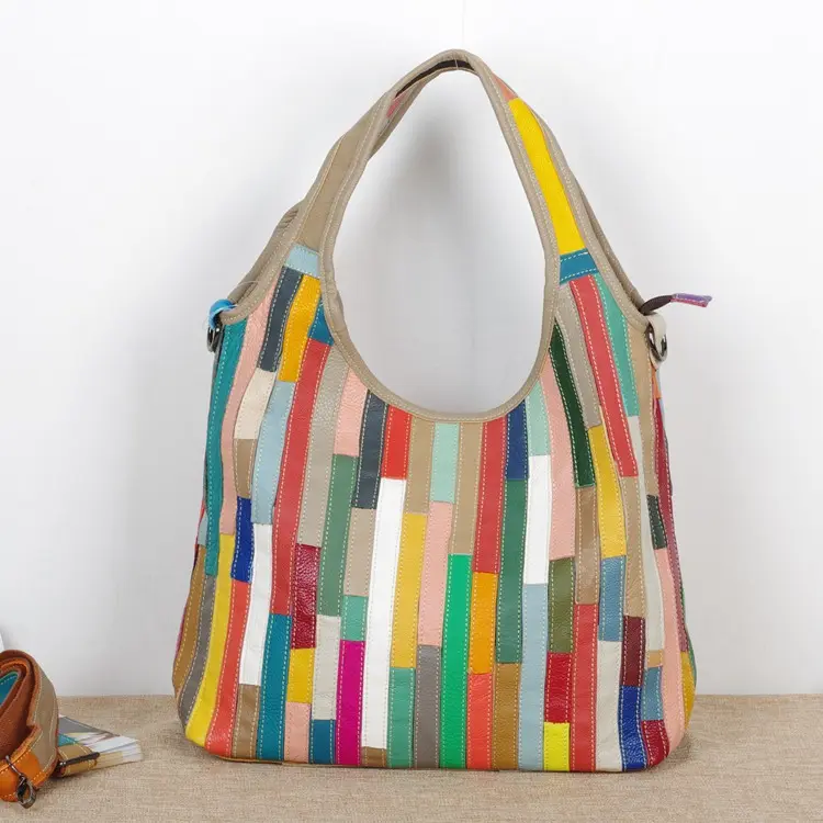 The First Layer of Color Stripes Casual Characteristic One-shoulder
