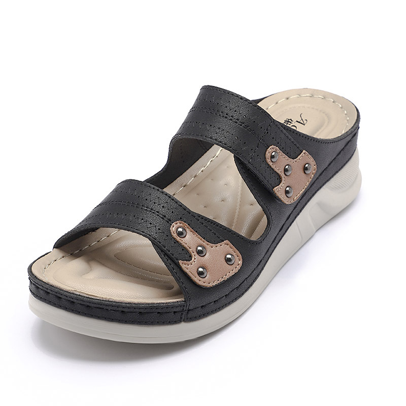 Platform Sandals And Slippers Black - Shop at LoveMi