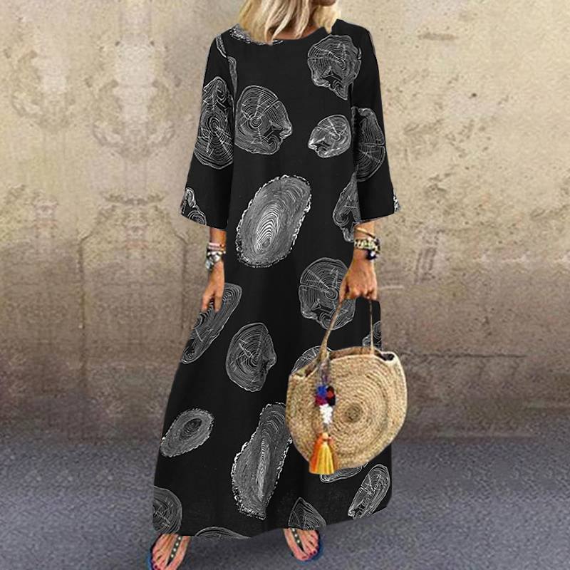 Title 6, New Style Casual Retro Cotton And Linen Dress