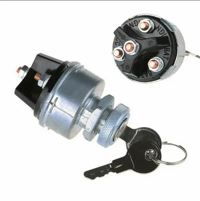 Universal Ignition Switch Lock Embedded Installation 2 Keys 3 Positions