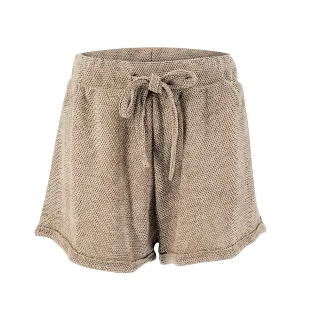 Sexy Tied Wide Loose Hem Design Casual Shorts Brown - Shop at LoveMi
