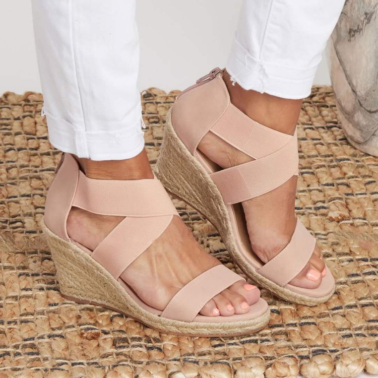 Wedge Heel Hemp Rope Sandals, picture 2 of 5