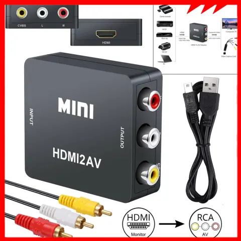 1080P Hdmi to Rca Av Converter Composite Cvbs Audio