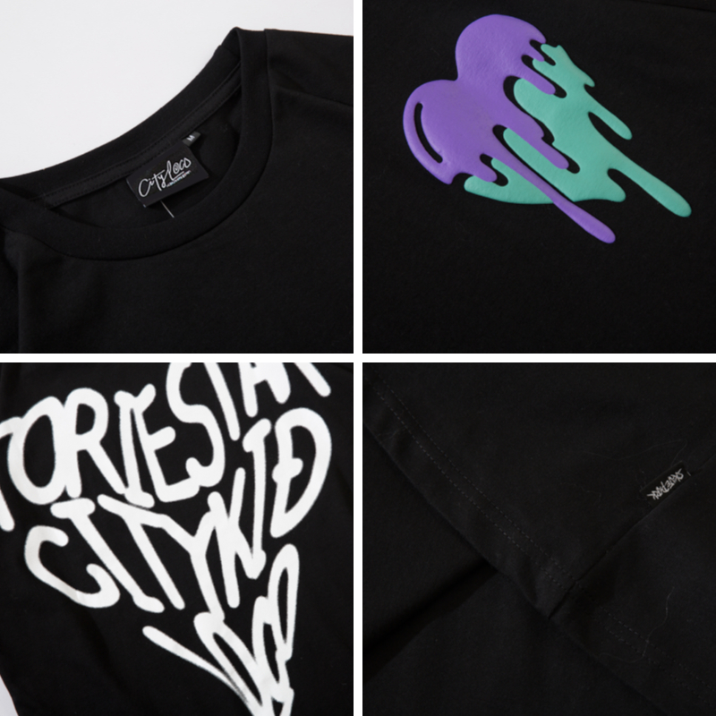 Letter Love Printed Cotton Short-Sleeved T-Shirt For Women And Men