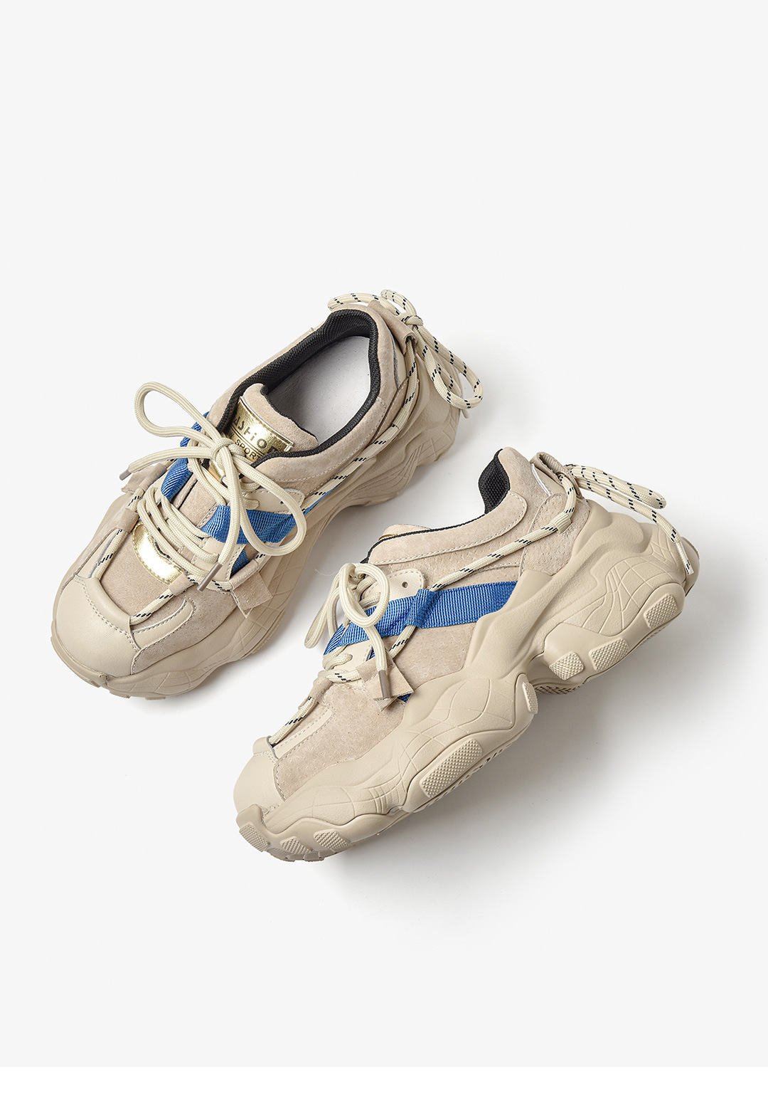 All-Match Casual Sports Shoes Women'S Thick-Soled Increase Korean Version Of Old Shoes Students Wenzhou Wholesale Lace Tide
