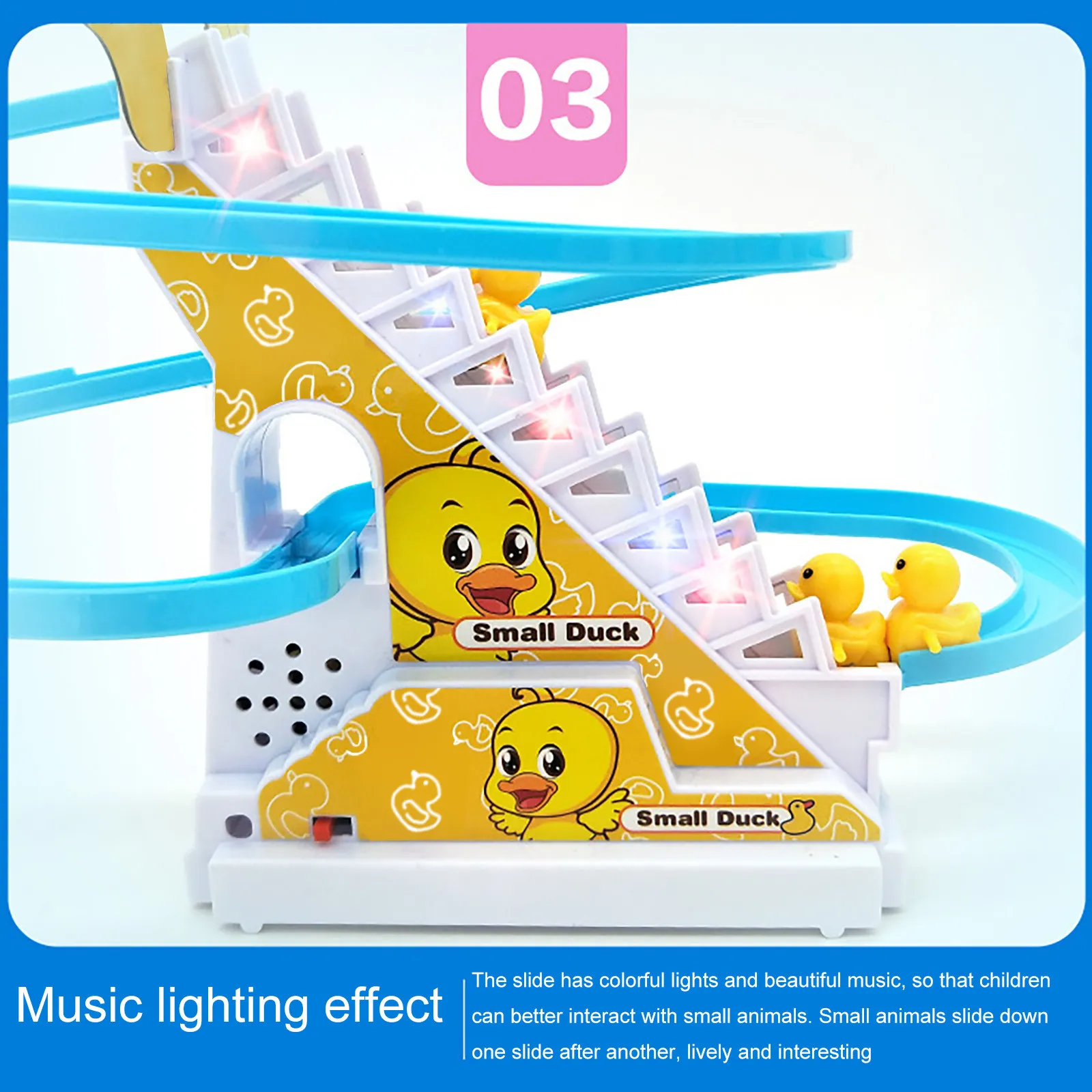 Little Duck Climbing Stairs Toy Little Penguin Automatic Ladder Light – image 2