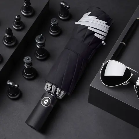 Full Automatic Reverse Umbrella Men'S Business Reflective Cloth Car