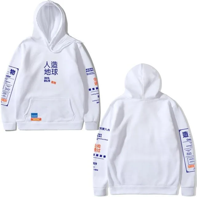 Sweater Cropped Hoodies for Men Sweatshirt Drawstring Cool