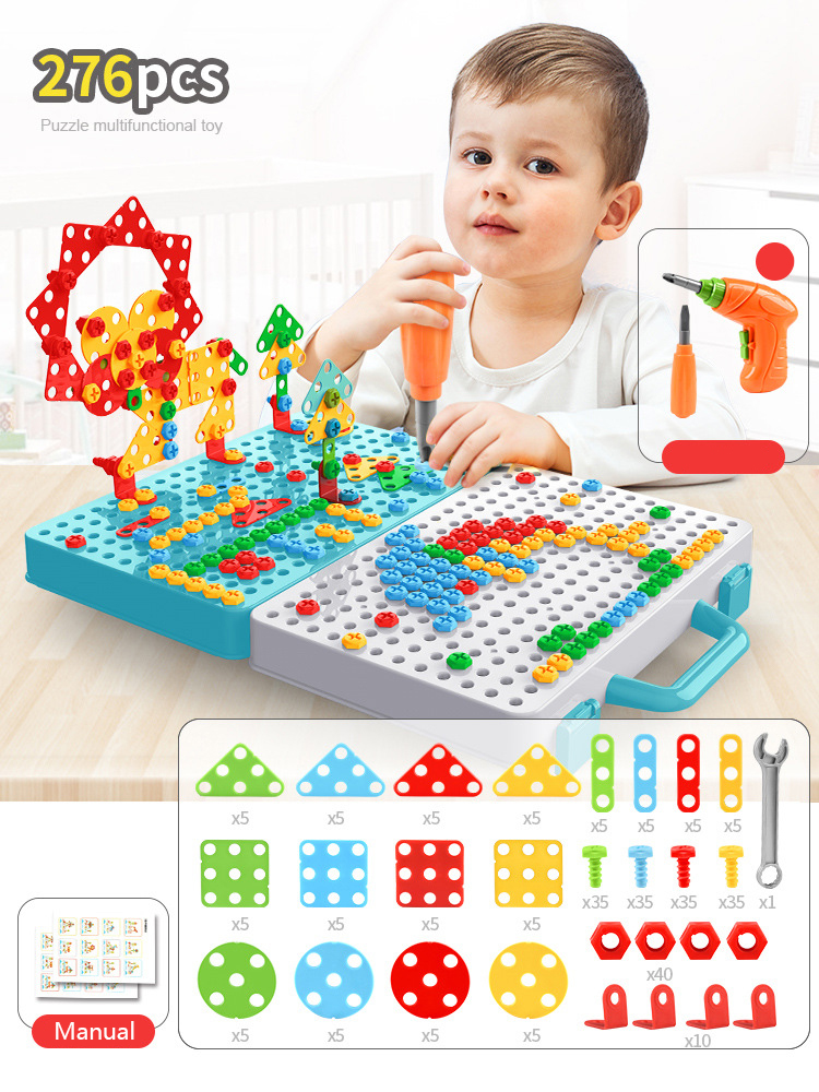 276 piece building block suitc