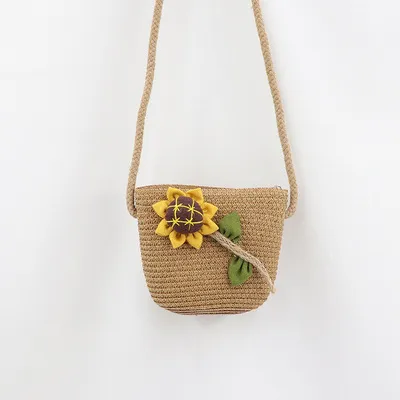 Girls Zipper Mini Handbag - Khaki