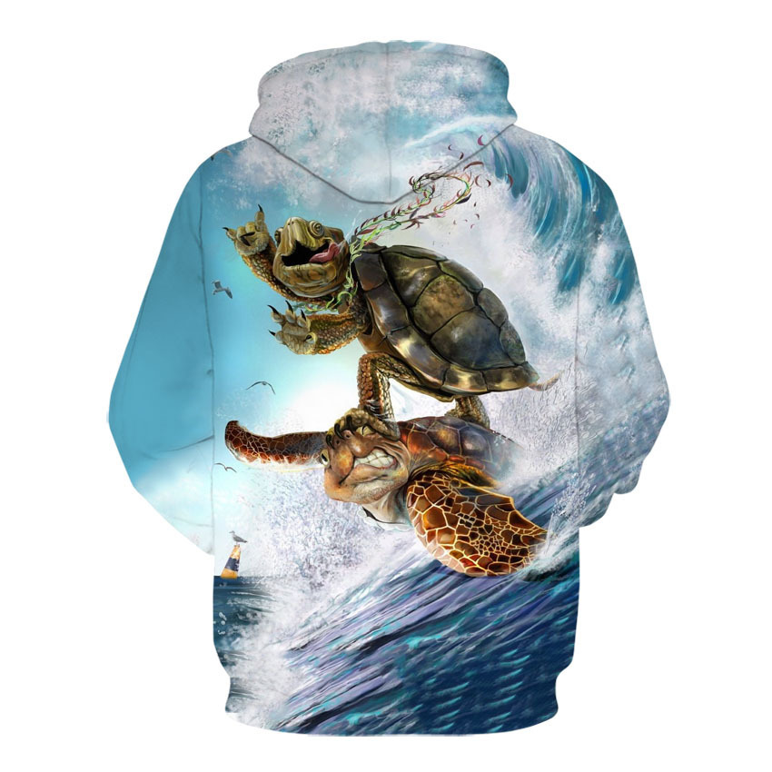 Title 2, 3D Digital Printed Turtle Hoodie Fashion Trend ...