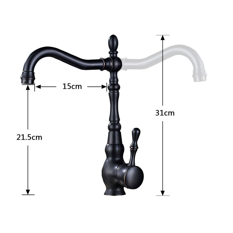 Title 2, Kitchen Sink Sink Black Bronze Faucet Personali...