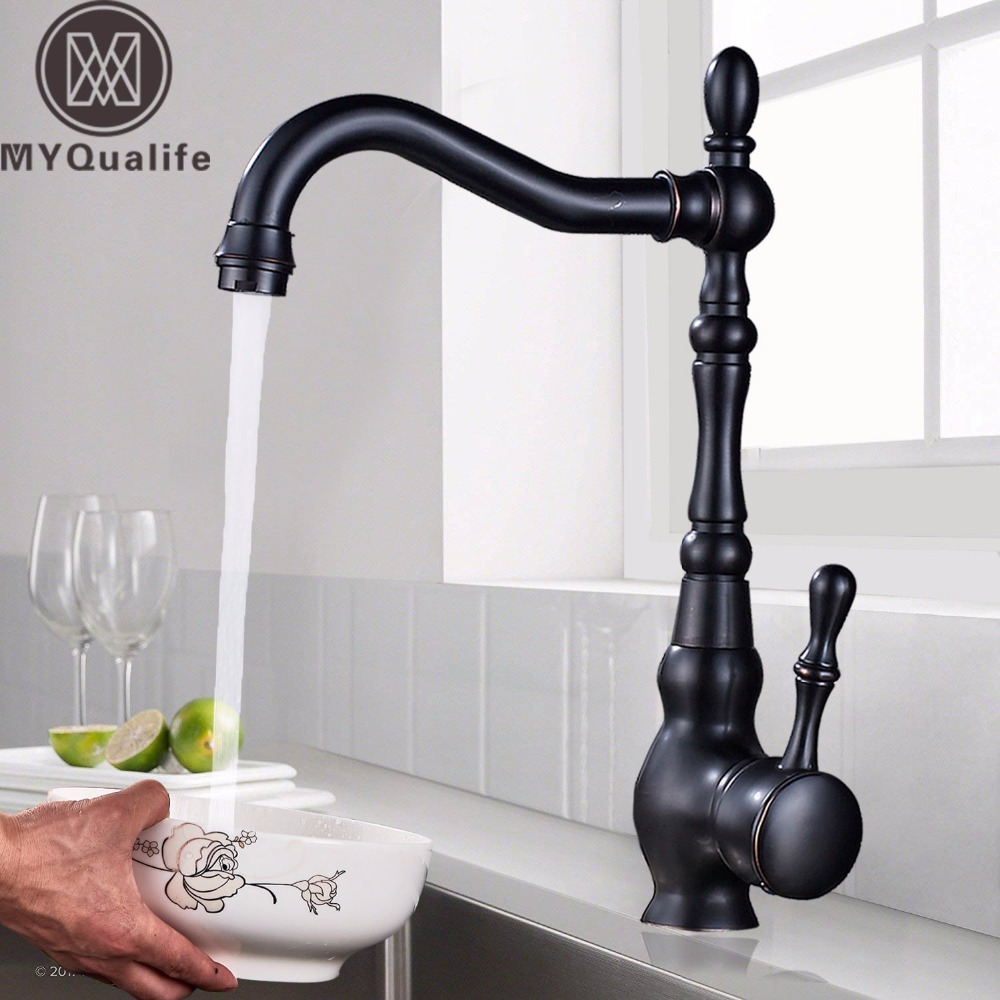 Title 4, Kitchen Sink Sink Black Bronze Faucet Personali...