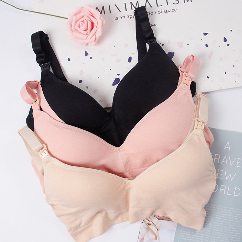 Title 2, Large-Size Seamless Breastfeeding Bra With Fron...