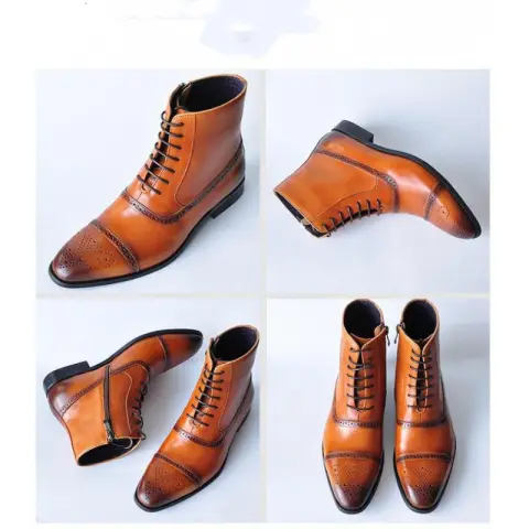 Men Big Size Plush Warm Winter Shoes Men Brown
