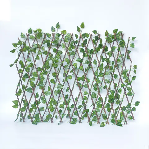 Solid Wood Fence Suspended Ceiling Telescopic Plant Simulation Flower