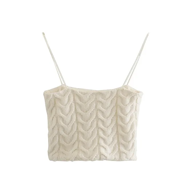 European And American All Match Women's Spring New Eight Strand Short Top Beige - Shop at LoveMi