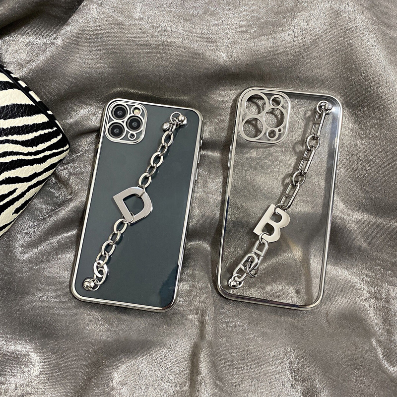 Compatible with Apple, Compatible with Apple , Net Red Tide Brand Letter Bracelet Suitable For  12Promax Mobile Phone Shell Iphone11 Transparent Soft Shell X 8 7P