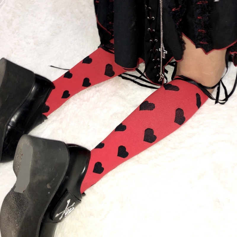 Title 5, Streetwear Women Harajuku Punk Black Red Polka ...