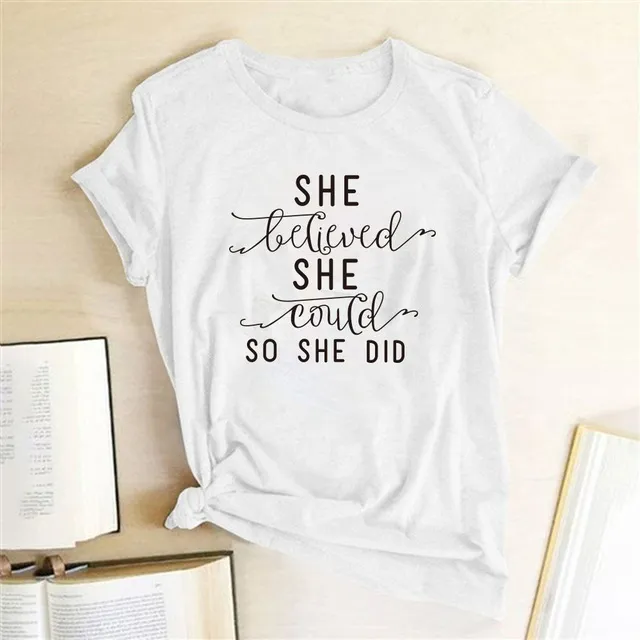 Letter Print Women's T Shirt Could Loose Funny T Shirt Short Sleeve Aesthetic Tees Tops Clothes White - Shop at LoveMi