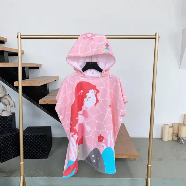 Hooded Bathrobe Cloak For Boys And Girls Pink - Shop at LoveMi