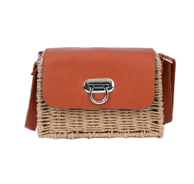 Candy colored Straw Woven Bag Crossbody Woven Small Bag Red - Shop at LoveMi