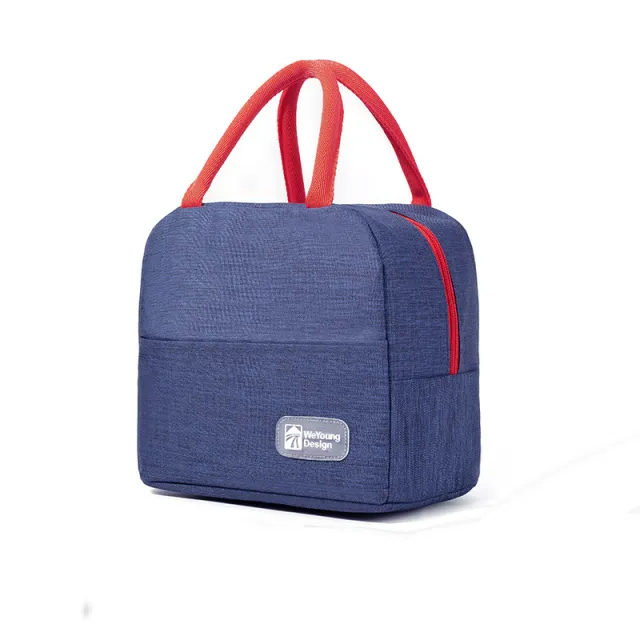Lunch Box Handbag Aluminum Foil Plus Thick Body Bag Large With Rice Bag Navy - Shop at LoveMi