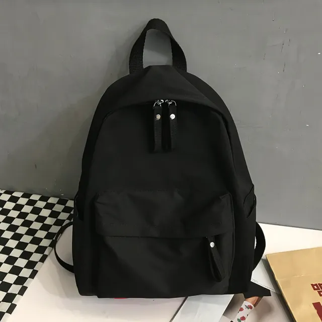 Korean Style College Students With A Sense Of Vintage Girl Simple Net Red Campus Fashion Backpack Black - Shop at LoveMi