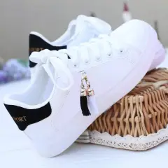 Korean Casual Shoes Sports Sneakers - Black - View 1