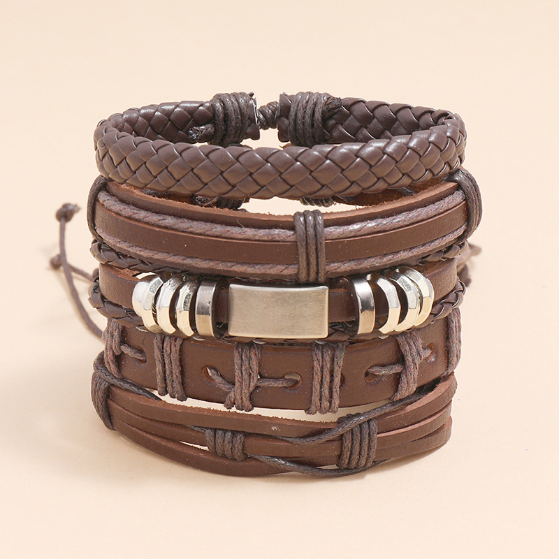 Simple Diy Combination Set Leather Bracelet