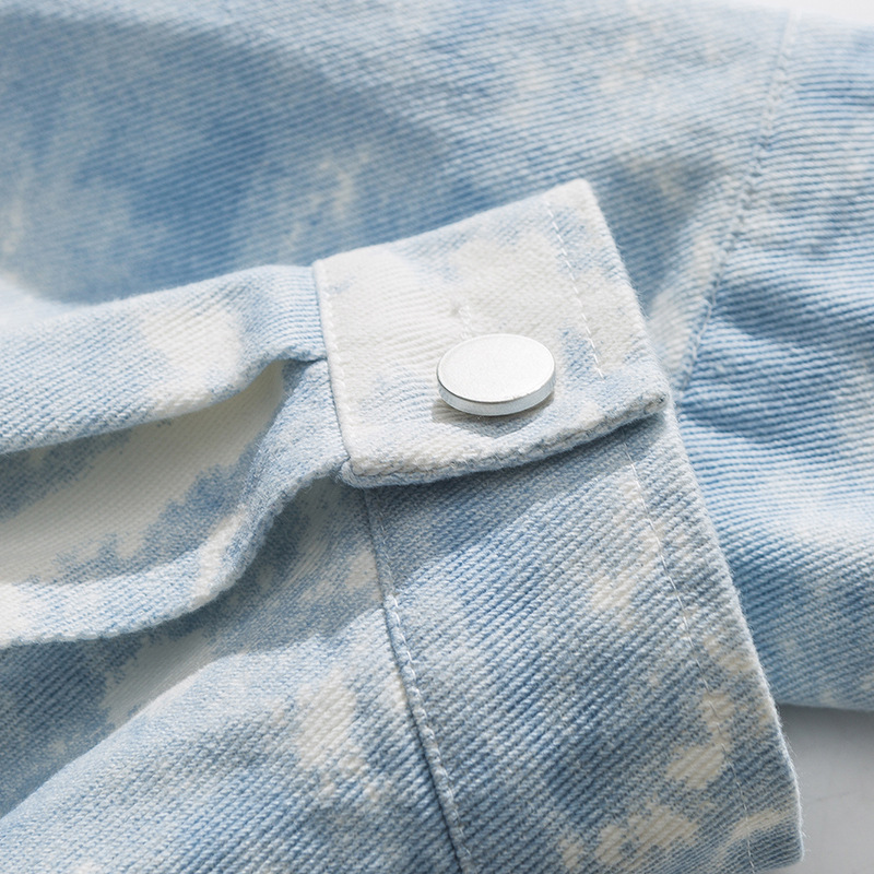 Japanese Spring Style Trendy Tie-Dye Denim