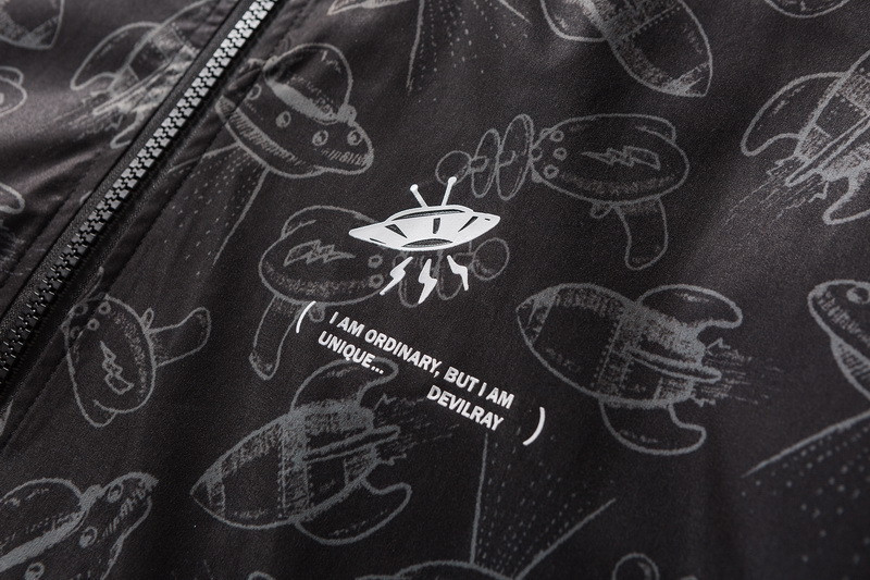 Title 1, Little Flying Saucer Full Print Hooded Jacket C...