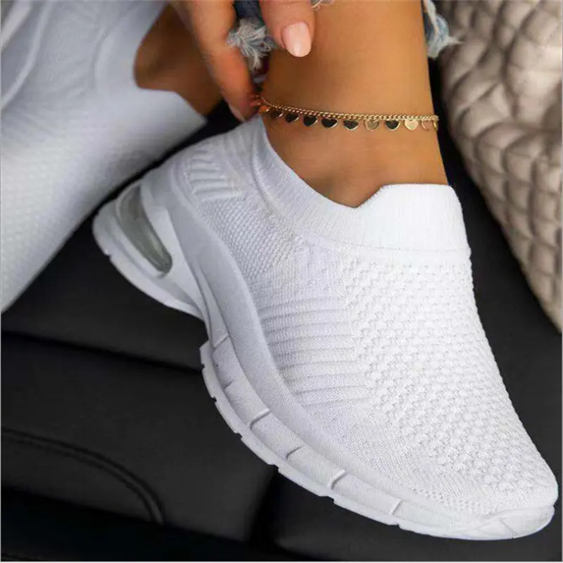 White Sneakers for Women Sports Shoes Vulcanize Female Sock