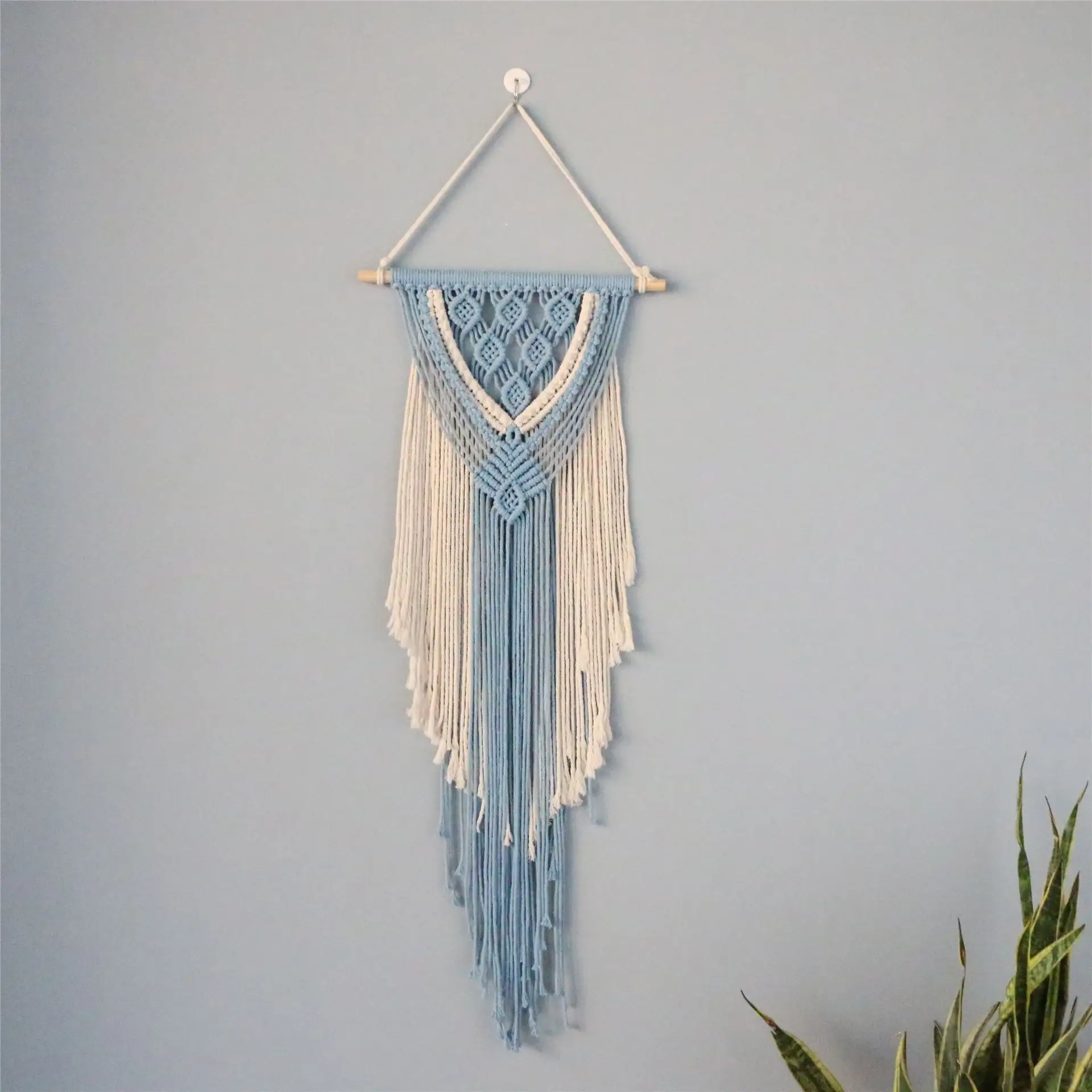 Hand-Woven Cotton Rope Tapestry Wall Decoration Tassel