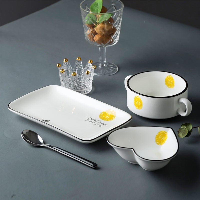 Title 3, Cute European-Style Dishes Set For One Person N...