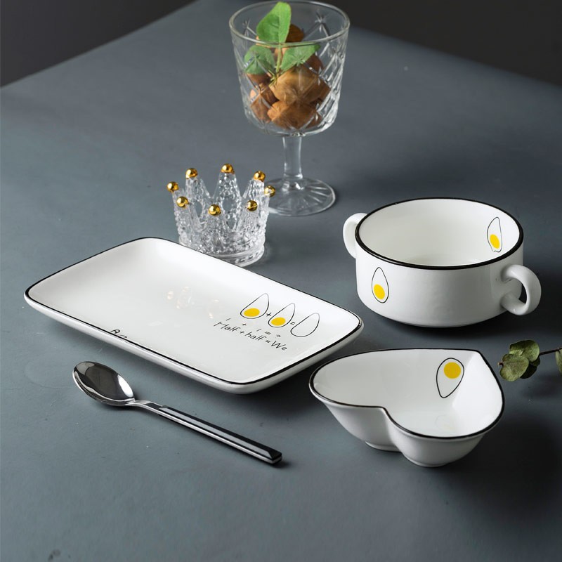 Title 5, Cute European-Style Dishes Set For One Person N...