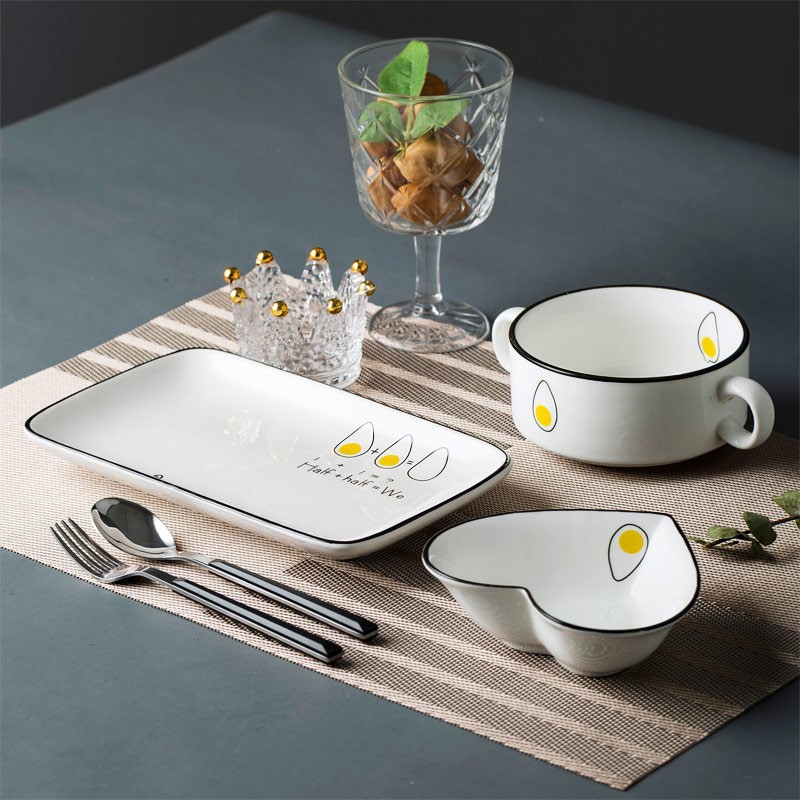 Title 8, Cute European-Style Dishes Set For One Person N...