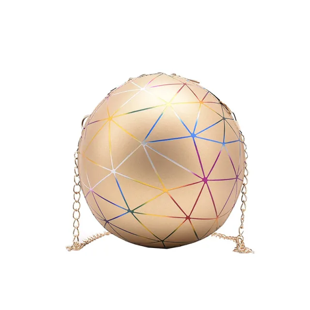 Cute Spherical Messenger Bag Mini Net Red Small Round Bag Gold - Shop at LoveMi