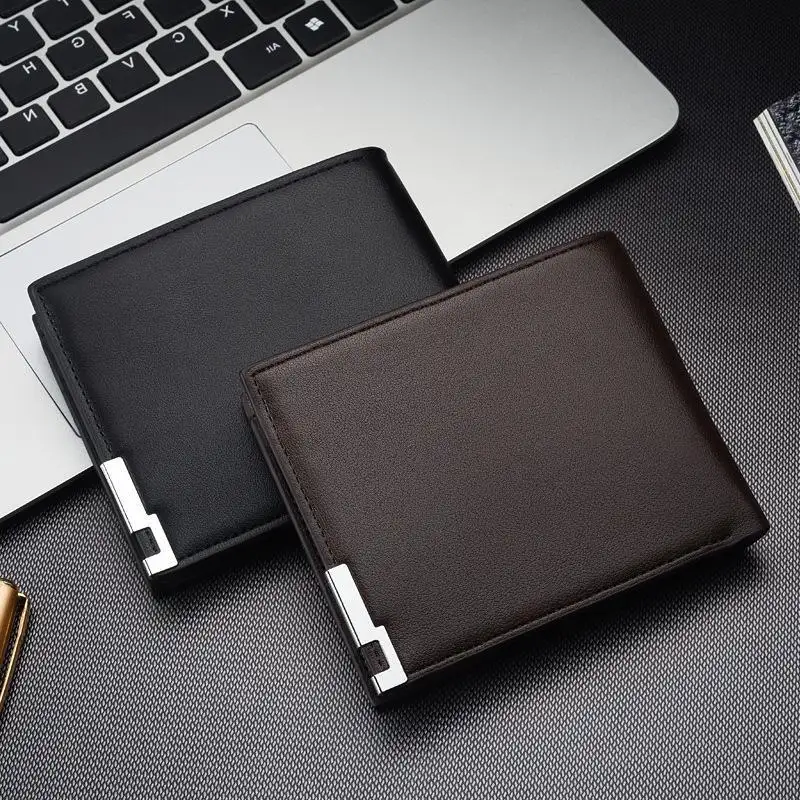 Men's Small Wallet Fashion Card Holder Short Leather