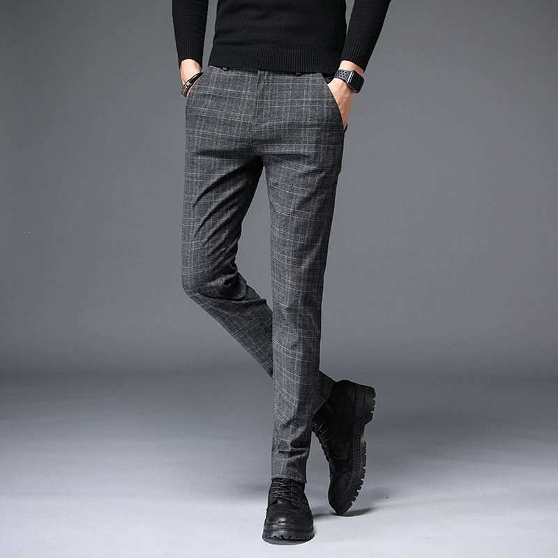 Men's Casual Pants Sanded Woolen Stretch