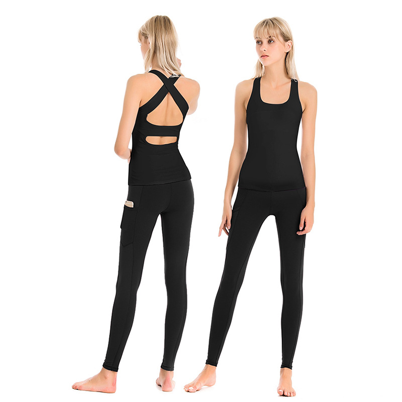 Sports Fitness Wear Shockproof Vest Running Yoga Pants