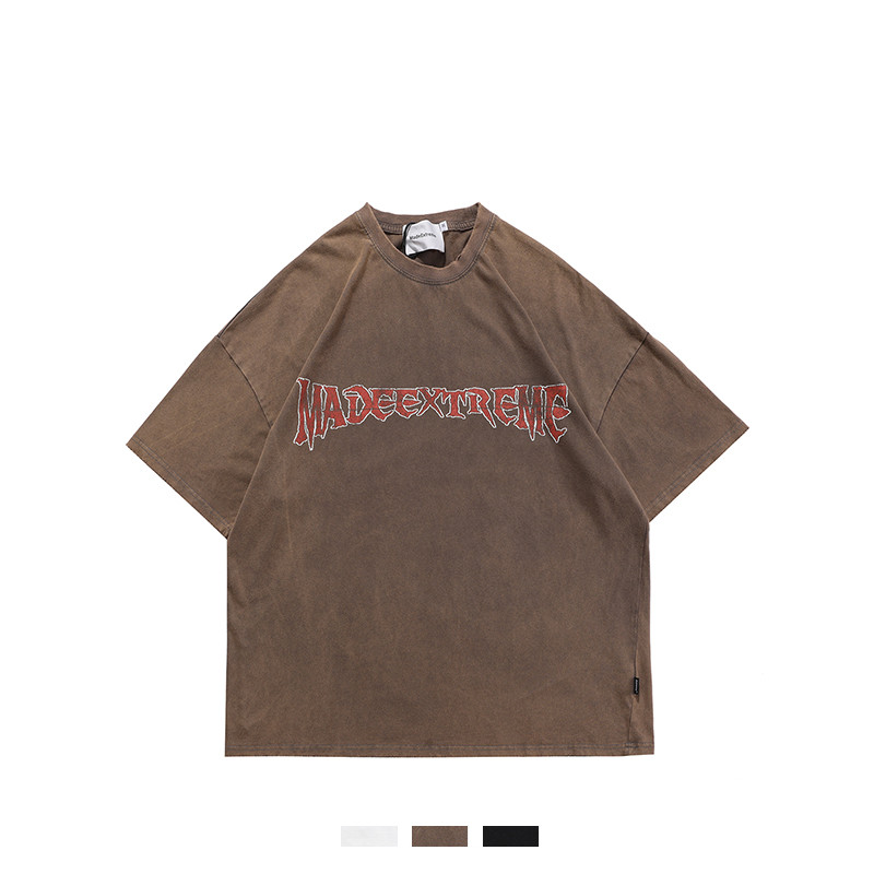 Wind High Street Jesus Print Half Sleeve Tee