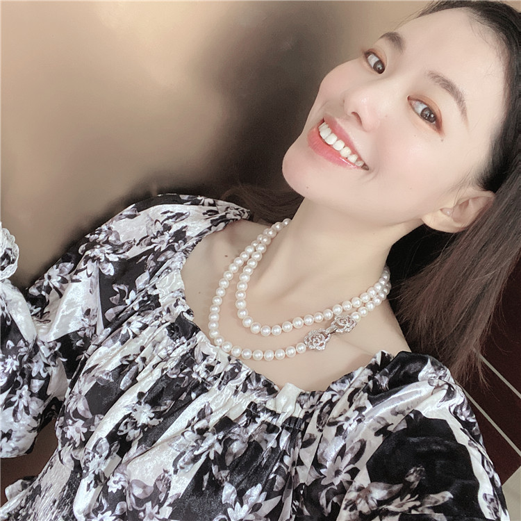 Natural Freshwater Pearl Long Sweater Chain Simple