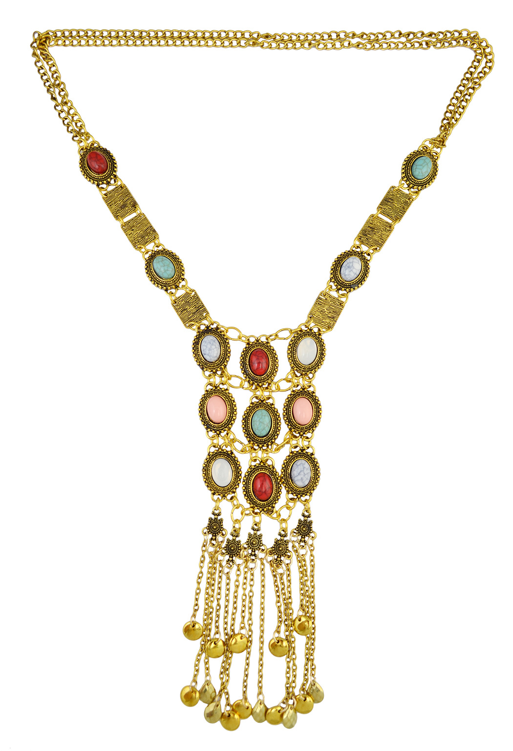 New European And American Exaggerated Personality Multi Layer Long Necklace For Women