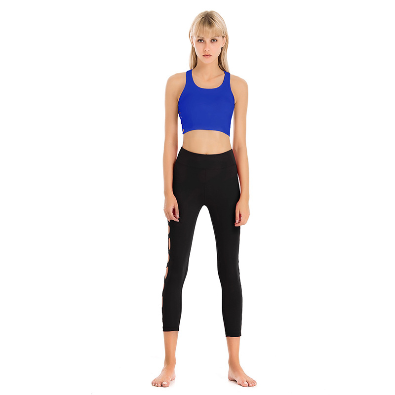Yoga Clothes Tight-Fitting Hollow Sports Fitness Suit Two-Piece Suit