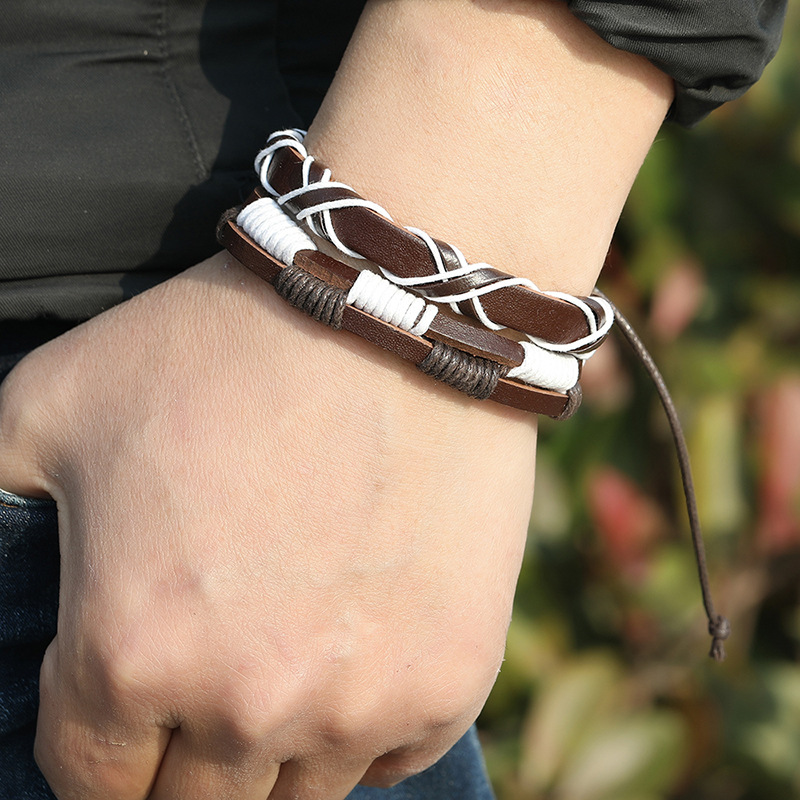 Hand-woven Vintage Cowhide Bracelet