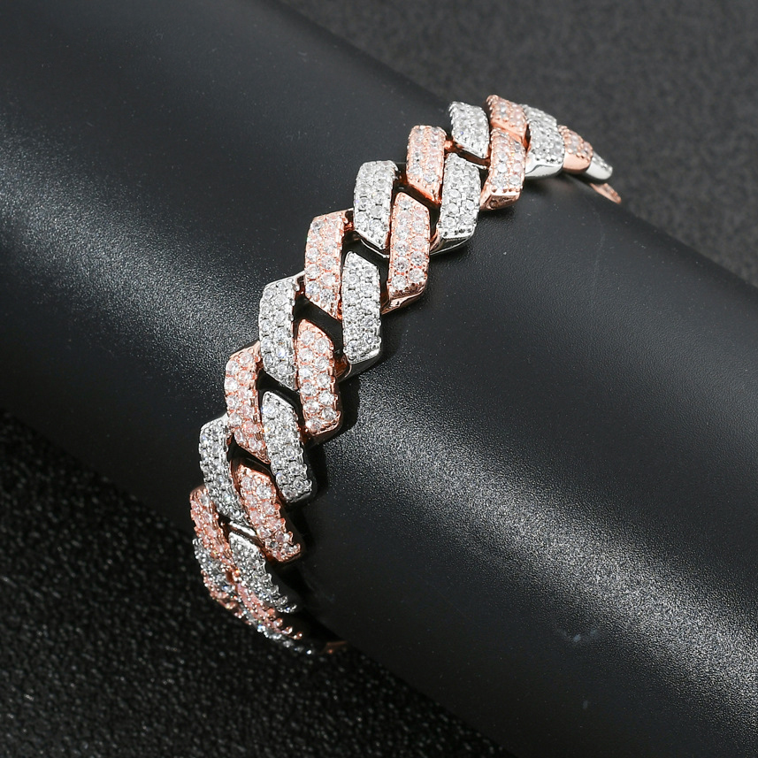 European and American Cuban Bracelet Men's Punk Hip Hop Chain Hand Jewelry Trendy Cuban Chain Female
