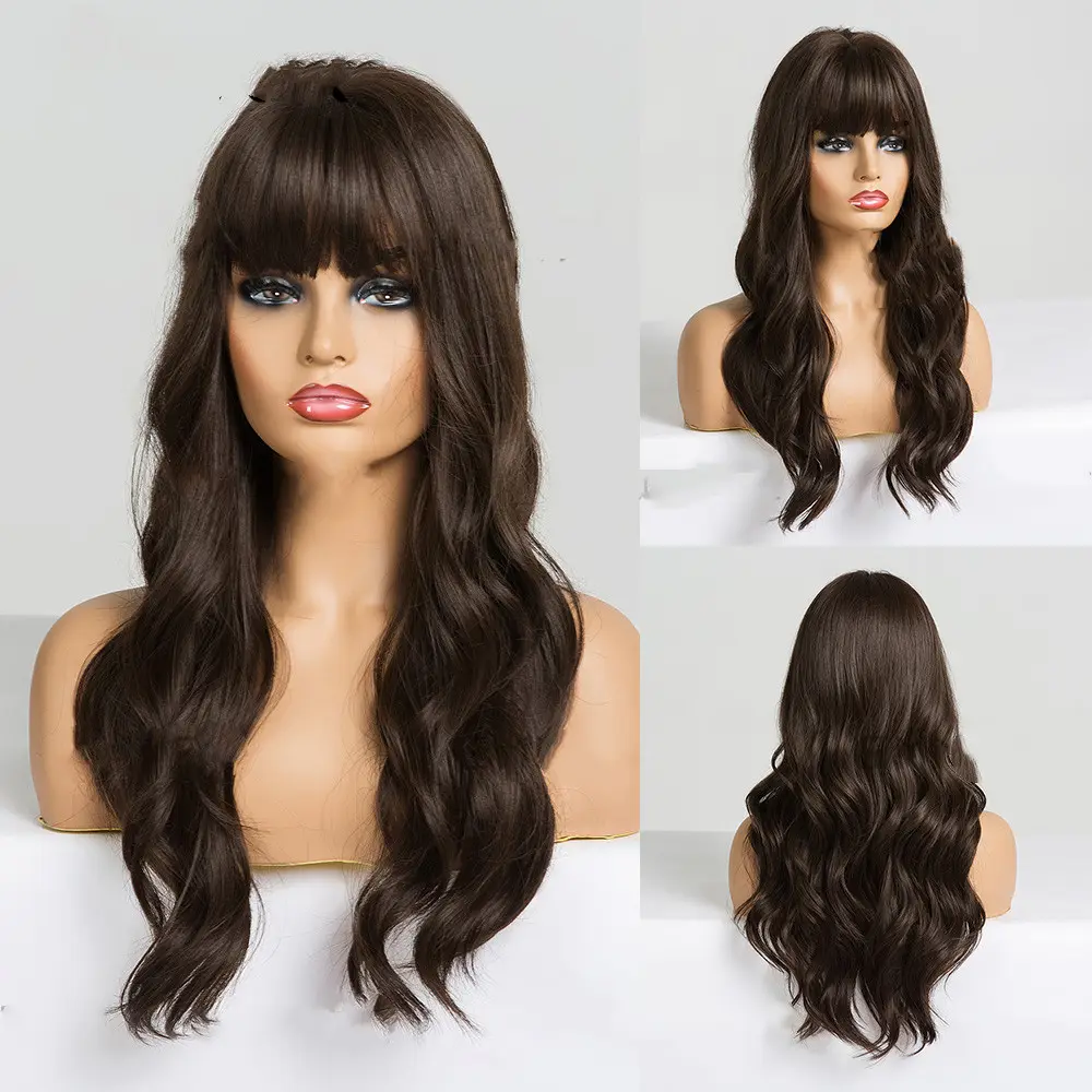 Black Brown Long Curly Hair