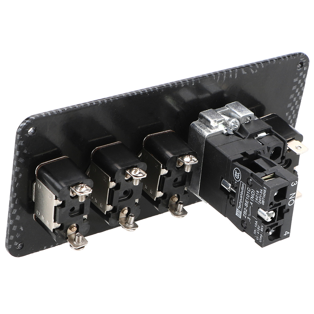 Car Refitting Five In One Combination Switch Carbon Fiber Ignition Switch Racing Integrated Ignition Switch Combination - Image 2