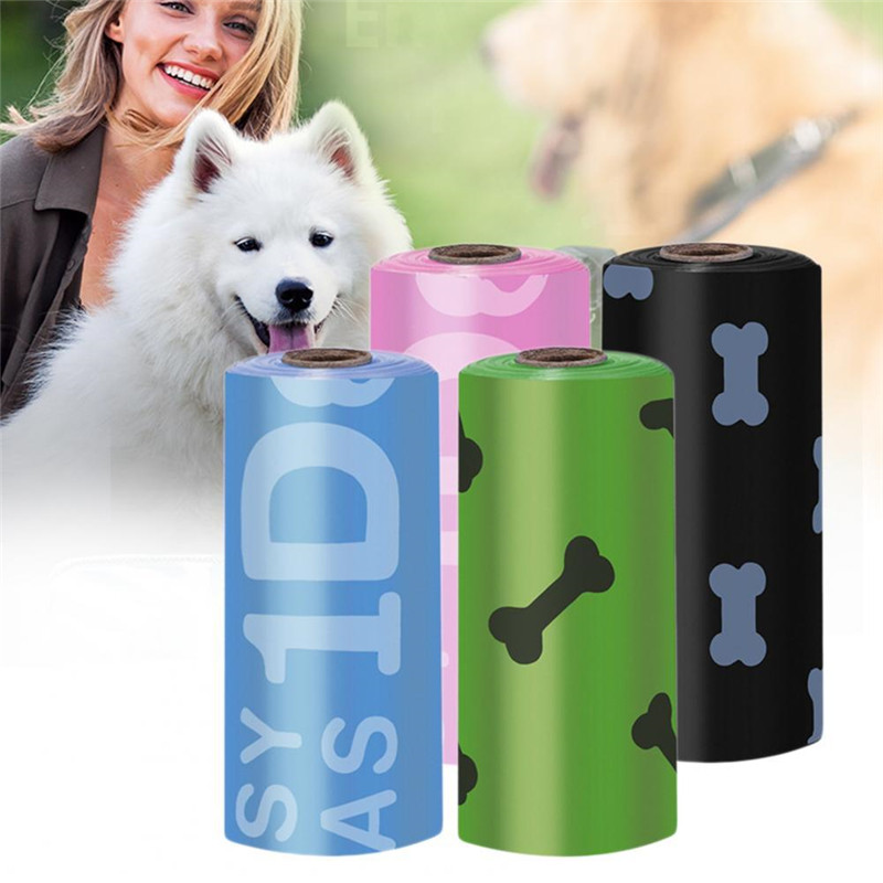 Sacs à déjections biodégradables chien — 6 rouleaux de 15 9